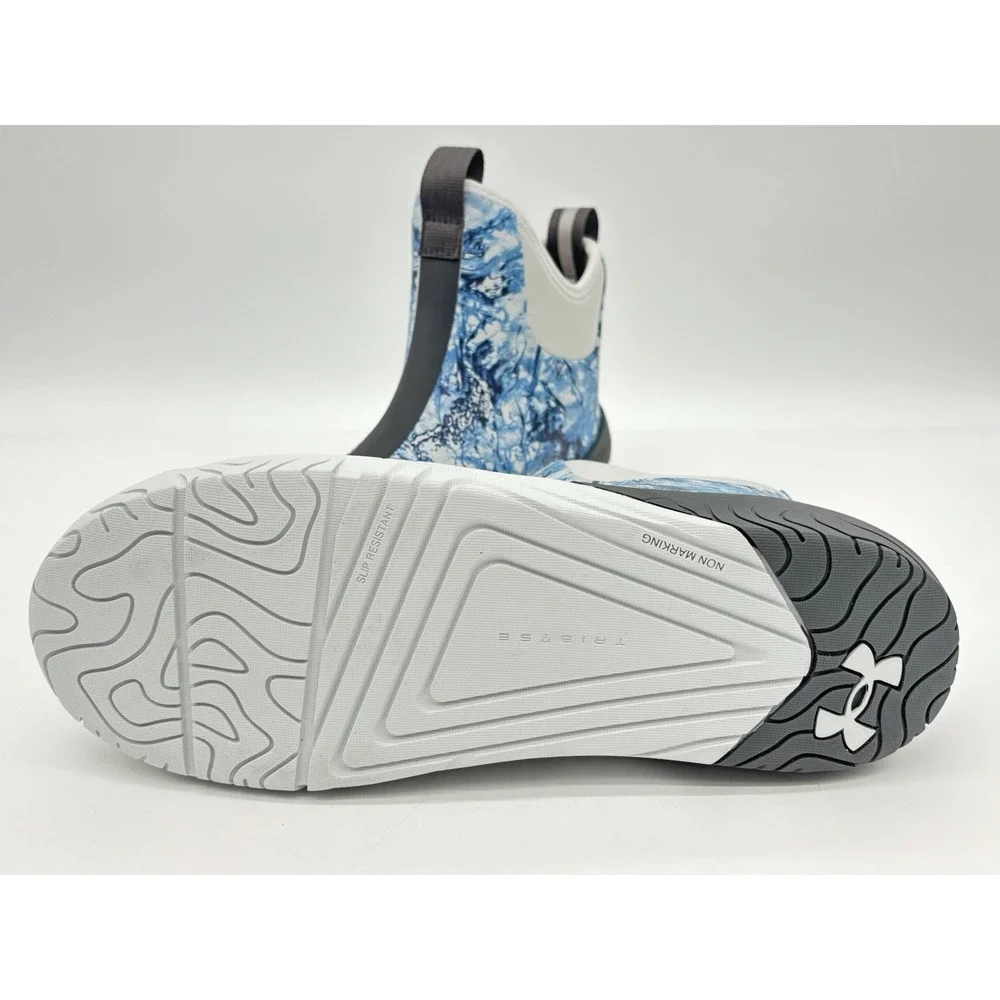 M 10.5 Under Armour 3028673 Shoreman Water Camo Fishing Ankle Deck Boots No Box